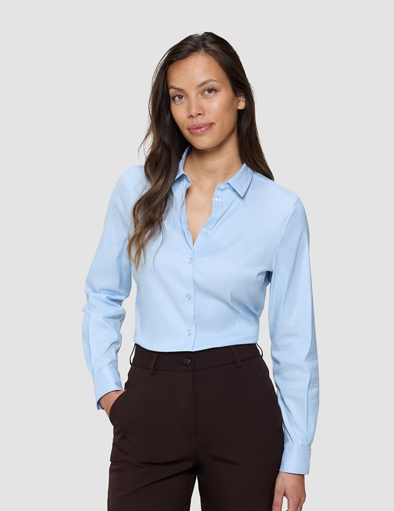 Women's Oxford Shirt Sky Blue Slim
